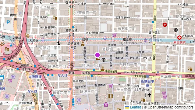 炭火焼鳥くわどり 難波店の周辺地図