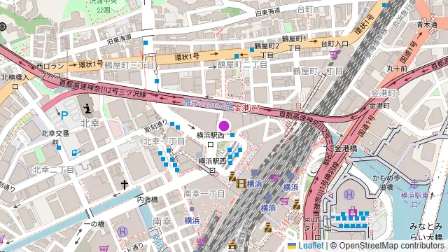 バグース 横浜西口店の周辺地図