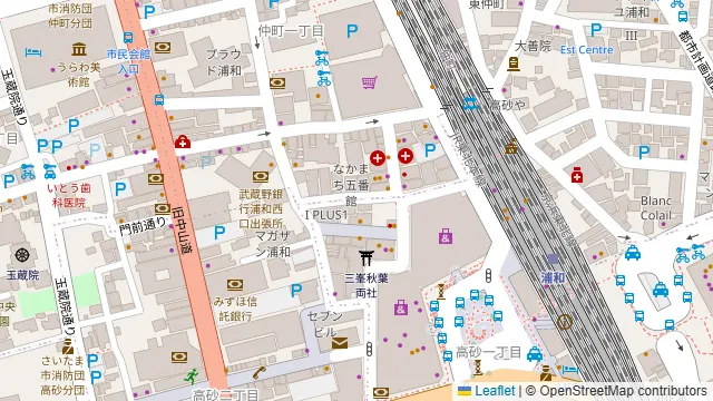 隠れ家個室居酒屋 音音~nene~浦和駅前店の周辺地図