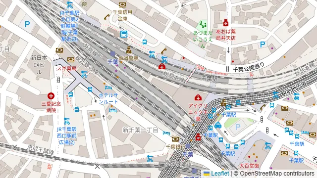 アロハテーブル ペリエ千葉の周辺地図
