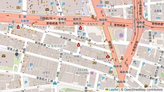 ふれあい貸し会議室 梅田myビル(梅田A)の周辺地図