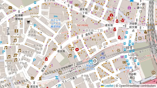 渋谷ピカリエリゾート本店の周辺地図