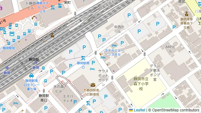 貸し会議室ユニエル静岡プレミアムの周辺地図