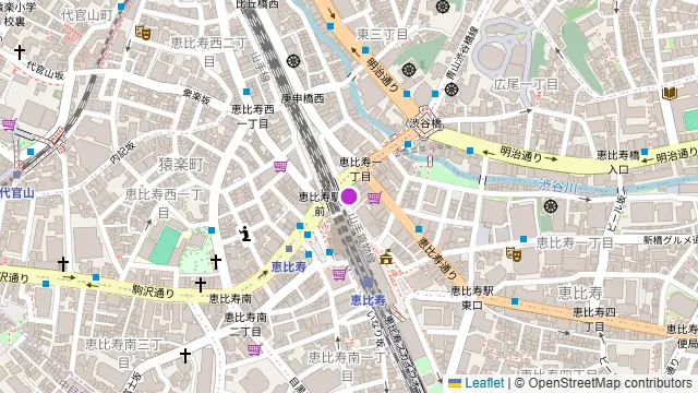 恵比寿でですけの周辺地図