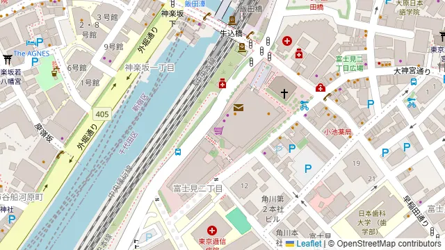 珉珉 飯田橋サクラテラス店の周辺地図