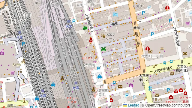 ダーツバー&ダイニング REGALO 大宮東口駅前店の周辺地図