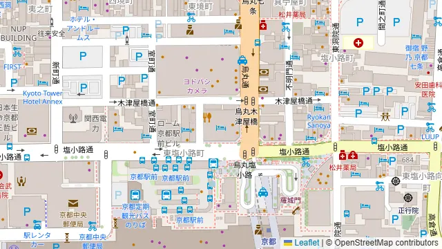 タワーテラス/京都タワーホテルの周辺地図