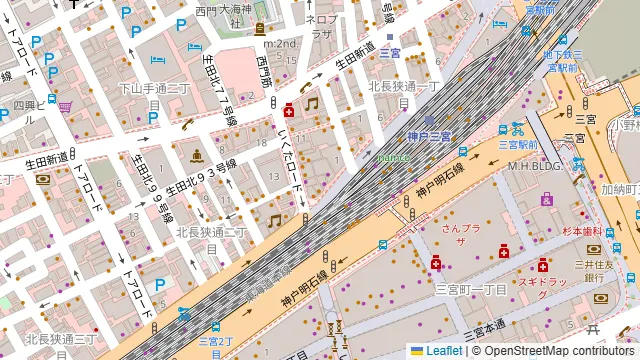 UNLIMITED 神戸三宮店の周辺地図