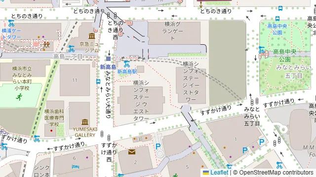 高ようじ みなとみらいの周辺地図