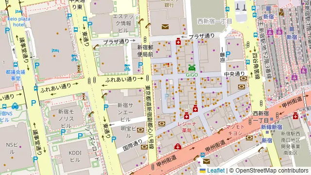 Darts UP 西新宿2号店の周辺地図