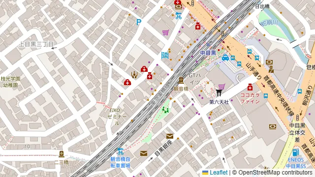 中目黒 とりまちの周辺地図