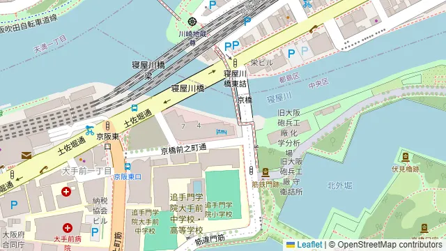 ダブルツリーbyヒルトン大阪城の周辺地図