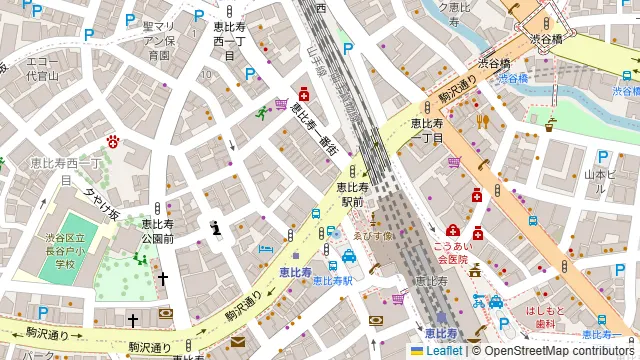 H¹T恵比寿 会議室 02の周辺地図
