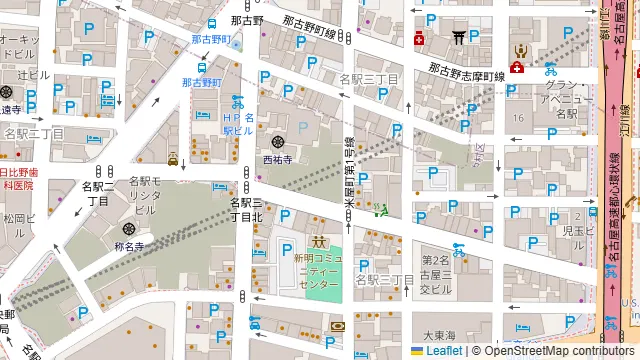 炉端かしわ屋 治兵衛 名駅(ジヘイ)の周辺地図