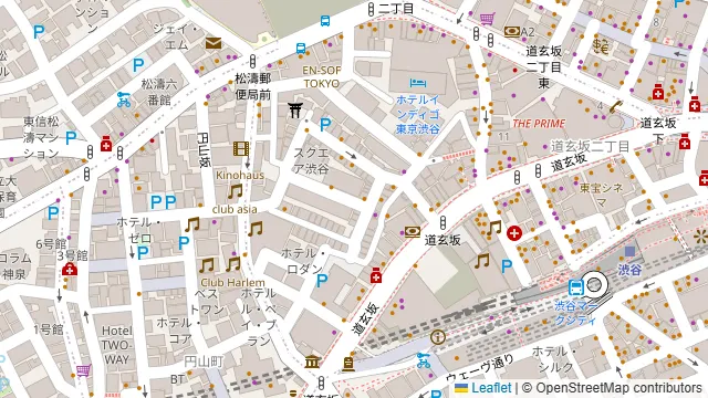 pricy渋谷の周辺地図