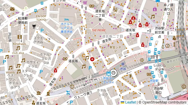 渋谷ピカリエリゾート本店の周辺地図