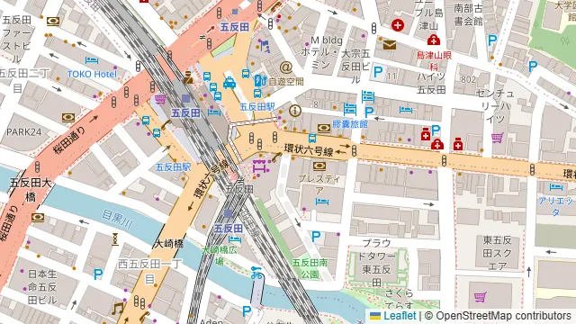 土間土間 五反田東口店の周辺地図