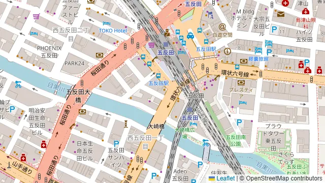 肉屋の台所 五反田店の周辺地図