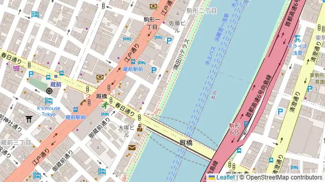 ASAGE CAFE-カワドコCAFE & BAR- 浅草蔵前の周辺地図
