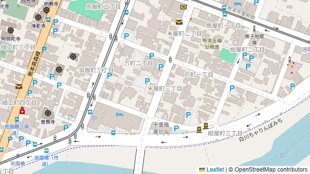 熊本駅から徒歩圏内の貸し会議室の周辺地図