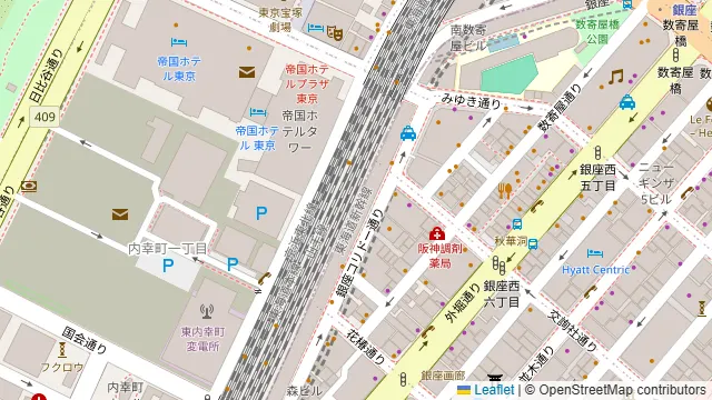もんじゃ・鉄板焼き いろは歌 銀座コリドー店の周辺地図