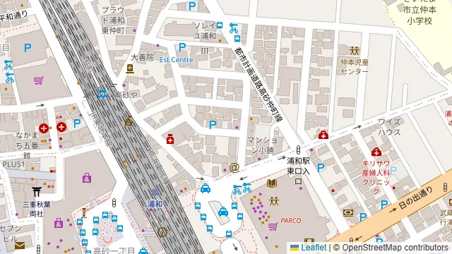 BBQ&テラス Pareon Garden 浦和駅の周辺地図