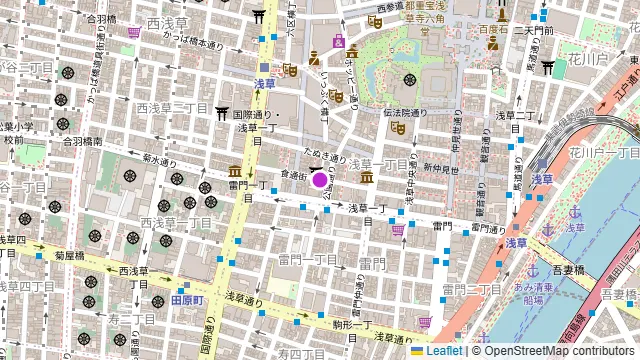 ハンバーグの店 モンブラン 浅草店の周辺地図