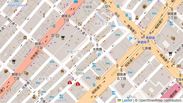 グレースバリ銀座店の周辺地図