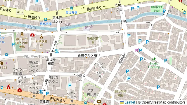 エフガーデン恵比寿南の周辺地図