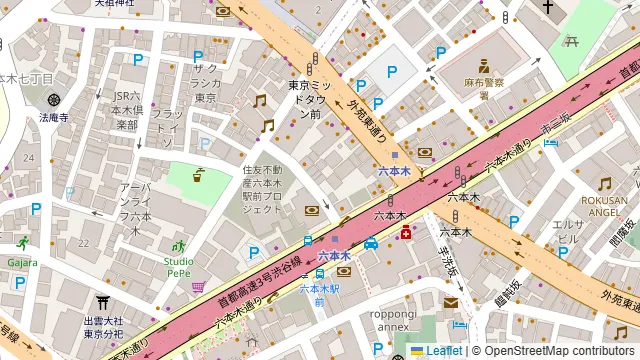 肉ビル 六本木本店の周辺地図