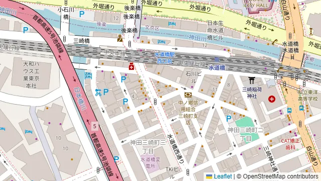晴れ舞亭 水道橋駅前店の周辺地図