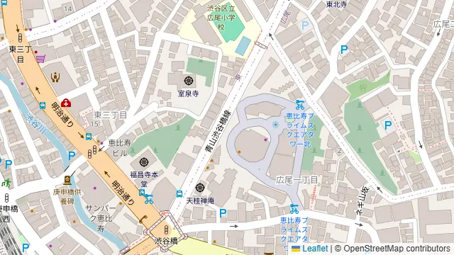 アレヴェリーテラス 恵比寿の周辺地図