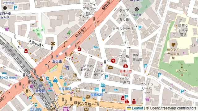 肉系居酒屋 肉十八番屋 五反田店の周辺地図