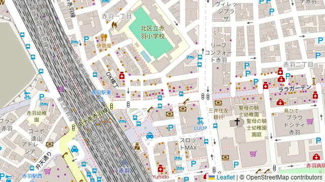 B-GARAGE 赤羽東口駅前店の周辺地図
