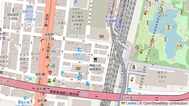 炭火肉酒場 浜松町商店の周辺地図