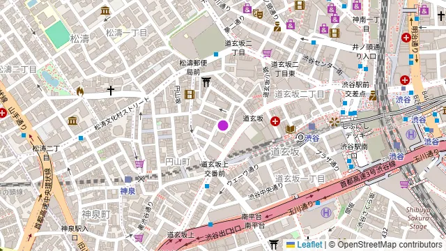 ユニスポビー 渋谷 道玄坂店の周辺地図