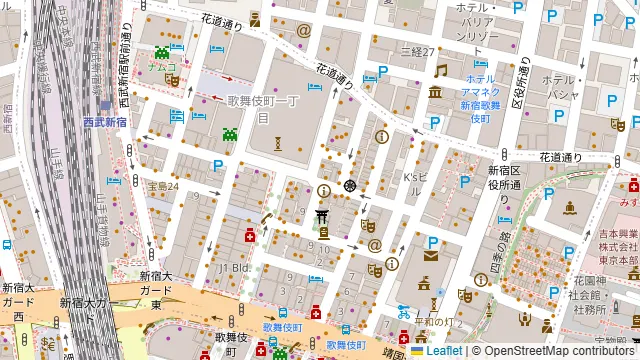 ワットフォード 貸切パーティー&ダイニング 新宿店の周辺地図