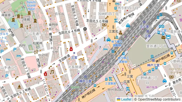 Cafe&BAR DARTS ALIVE 神戸三宮店の周辺地図
