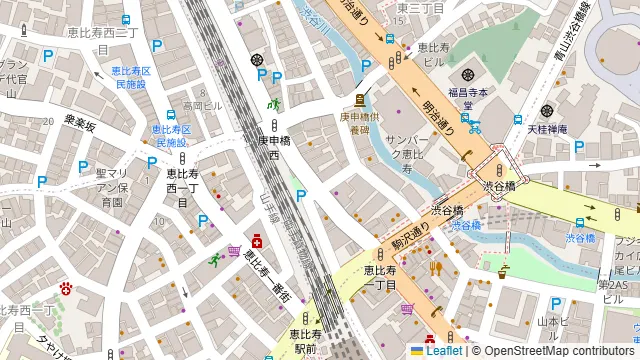 恵比寿TOMMY GARDENの周辺地図