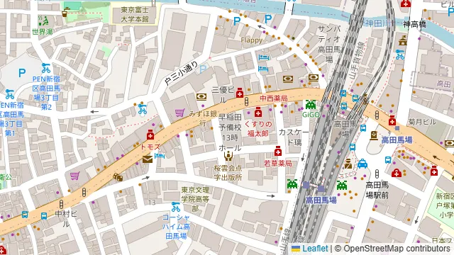 石窯ピザと樽ワイン RICCIO 高田馬場の周辺地図
