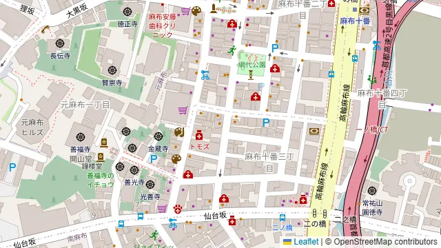 La Compagno 麻布十番の周辺地図