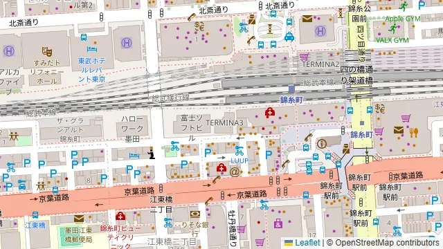 バグース 錦糸町店の周辺地図