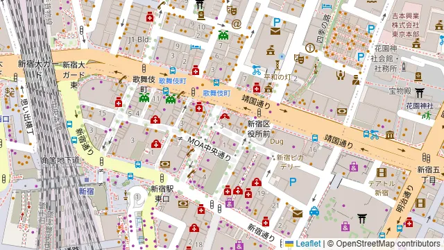 アミューズメント BAR Z1 新宿東口店の周辺地図