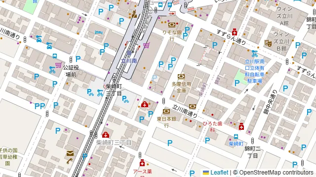 居酒屋 芯 立川店の周辺地図