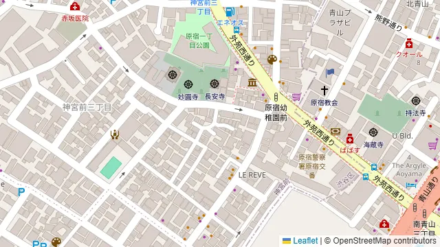 BBQテラス シャルール表参道の周辺地図