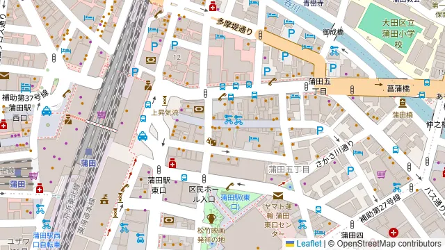 個室居酒屋 ワッサイ酒場 蒲田店の周辺地図