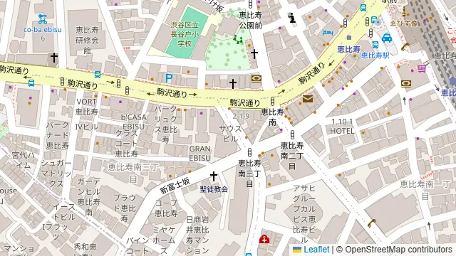 cafe&dining nurikabe 恵比寿本店の周辺地図