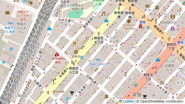 and people ginza (アンドピープル銀座)の周辺地図