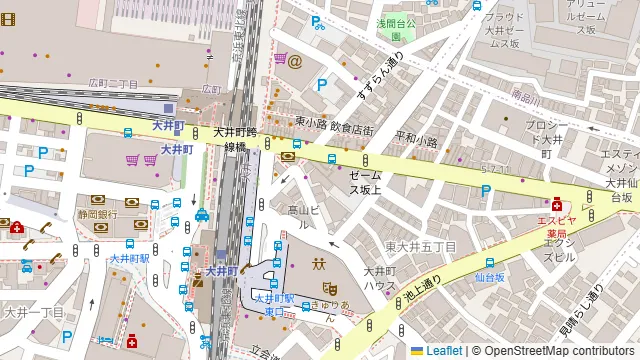炭火と酒 竹蔵 大井町店の周辺地図