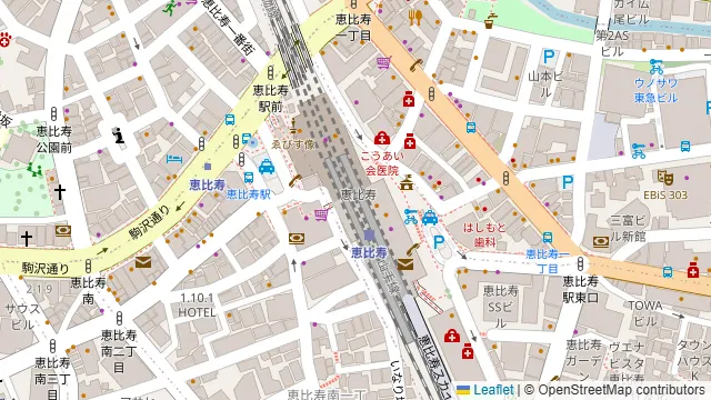 恵比寿 イーストギャラリーの周辺地図